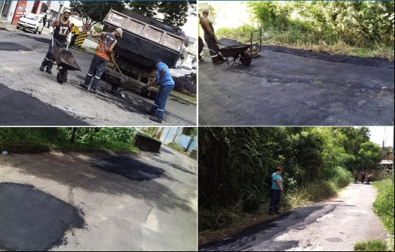 Operação tapa-buracos continua trabalho em vários bairros da cidade Operação tapa-buracos continua trabalho em vários bairros da cidade