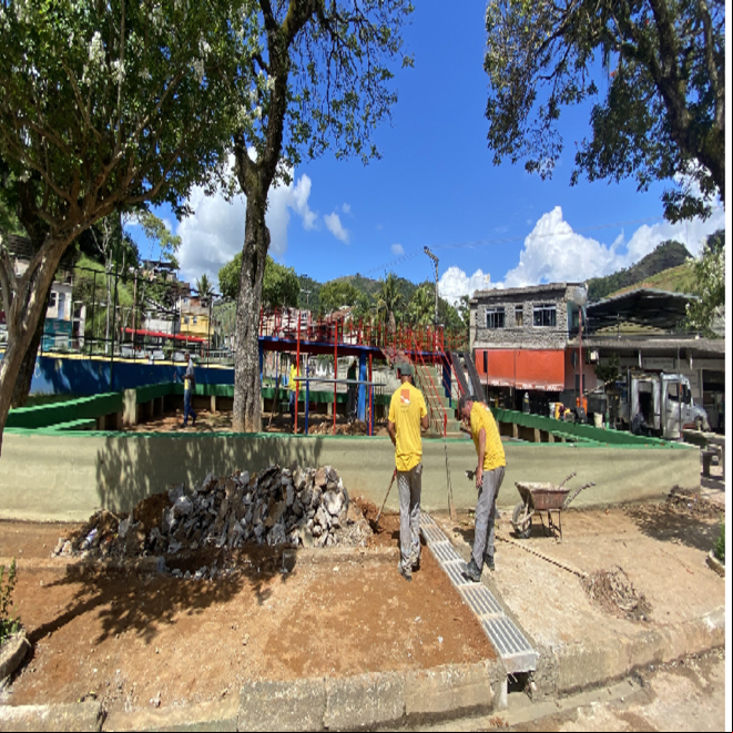 Revitalização da praça do bairro Jardim Esperança entra na reta final Revitalização da praça do bairro Jardim Esperança entra na reta final