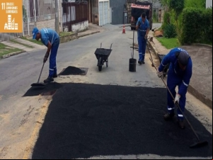 Prefeitura atende a 21 bairros com a operação tapa-buracos nesta quarta-feira, 6
