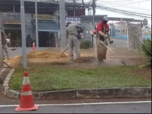 Setor de Parques e Jardins da Empav faz manutenção no Caiçaras e Cascatinha