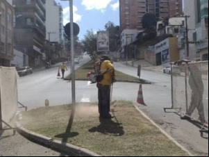 Prefeitura atende mais de 30 bairros com limpeza e poda de grama em seis dias