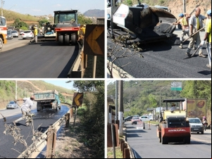 Prefeitura começa o asfaltamento da Avenida Juiz de Fora