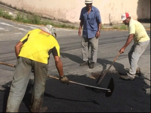 Empav realiza operação tapa-buracos no Bairro Bandeirantes