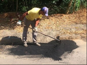Empav realiza operação tapa-buraco em diversas vias