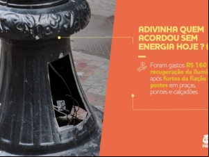 Campanha “Eu cuido de JF” alerta para vandalismos que prejudicam a iluminação pública