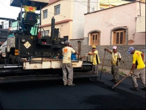 Empav inicia asfaltamento na região leste